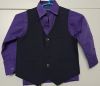 Kids Costumes to Hire - Purple Shirt & black waistcoat  - CHILD